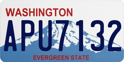 WA license plate APU7132