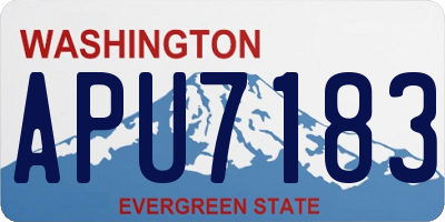 WA license plate APU7183
