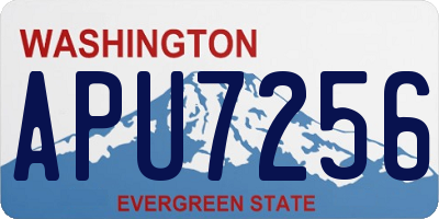 WA license plate APU7256