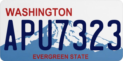 WA license plate APU7323