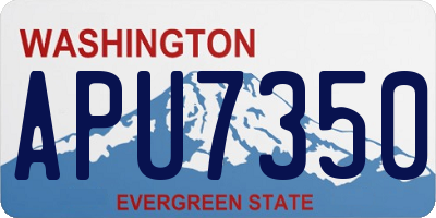 WA license plate APU7350