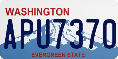 WA license plate APU7370