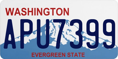 WA license plate APU7399