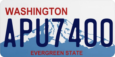 WA license plate APU7400