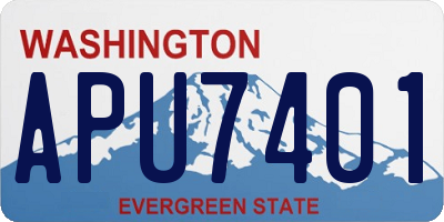 WA license plate APU7401