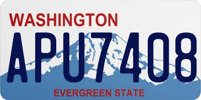 WA license plate APU7408
