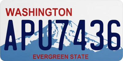WA license plate APU7436