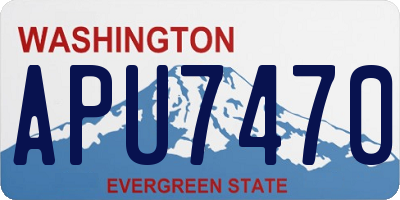 WA license plate APU7470