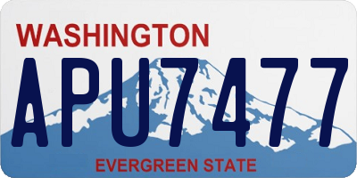 WA license plate APU7477
