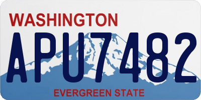 WA license plate APU7482