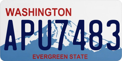 WA license plate APU7483