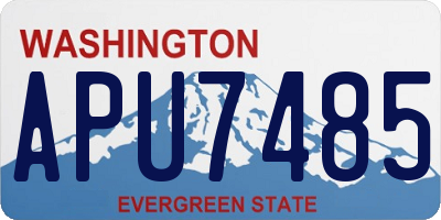 WA license plate APU7485