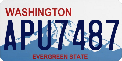 WA license plate APU7487