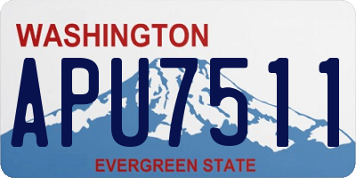 WA license plate APU7511