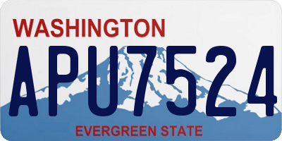 WA license plate APU7524