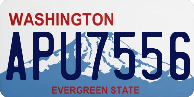 WA license plate APU7556