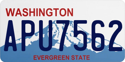 WA license plate APU7562