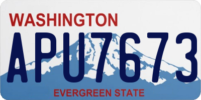 WA license plate APU7673