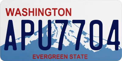 WA license plate APU7704
