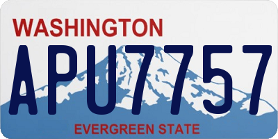 WA license plate APU7757