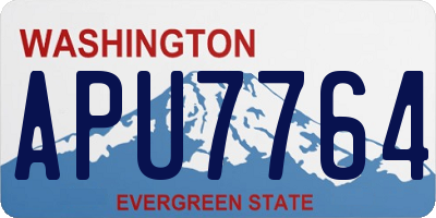 WA license plate APU7764