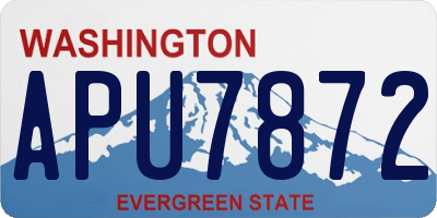 WA license plate APU7872
