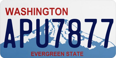 WA license plate APU7877