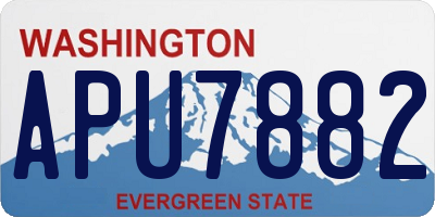 WA license plate APU7882