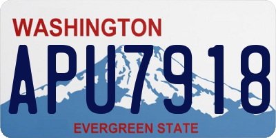 WA license plate APU7918
