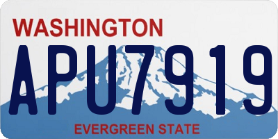 WA license plate APU7919