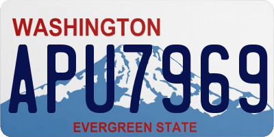 WA license plate APU7969