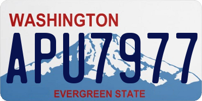 WA license plate APU7977