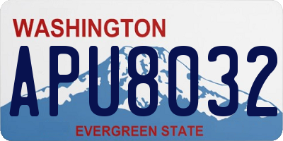 WA license plate APU8032