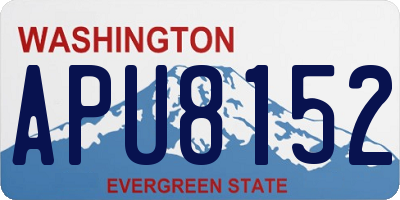 WA license plate APU8152