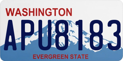 WA license plate APU8183