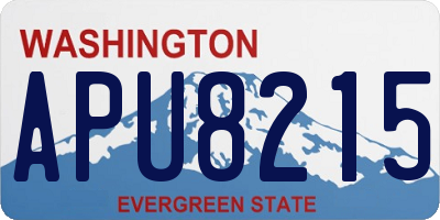 WA license plate APU8215