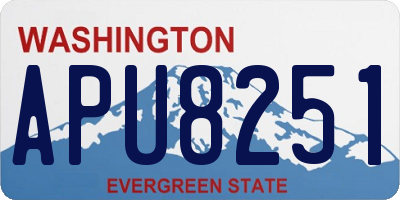 WA license plate APU8251