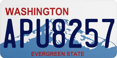 WA license plate APU8257