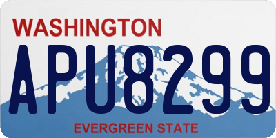 WA license plate APU8299