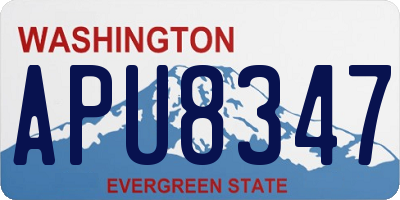 WA license plate APU8347