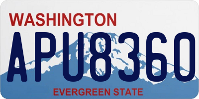 WA license plate APU8360