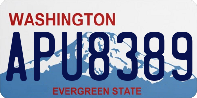 WA license plate APU8389