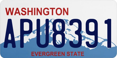 WA license plate APU8391