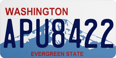 WA license plate APU8422