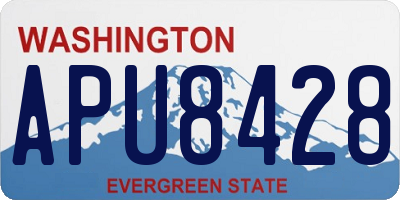 WA license plate APU8428