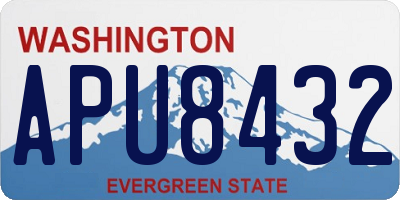 WA license plate APU8432
