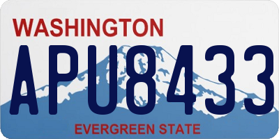 WA license plate APU8433