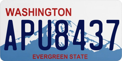 WA license plate APU8437