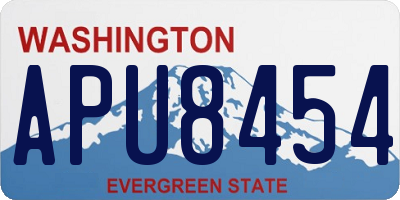 WA license plate APU8454