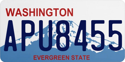 WA license plate APU8455